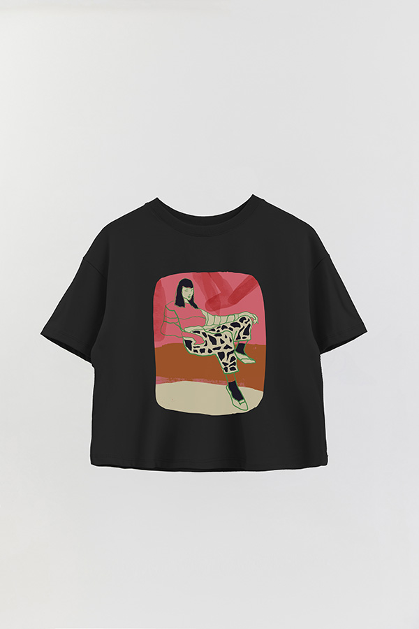 REMERA CROP ESTAMPADA ART 259