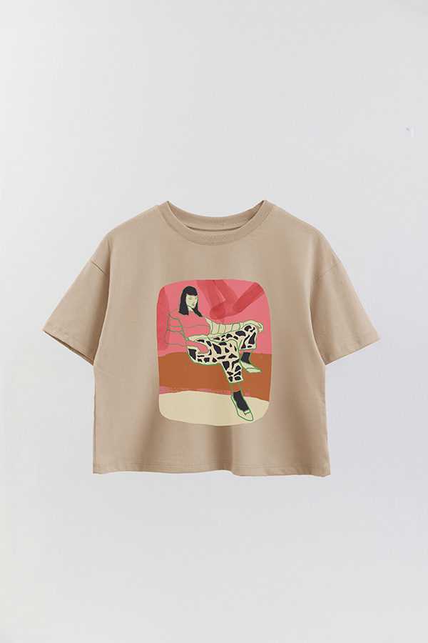 REMERA CROP ESTAMPADA ART 259