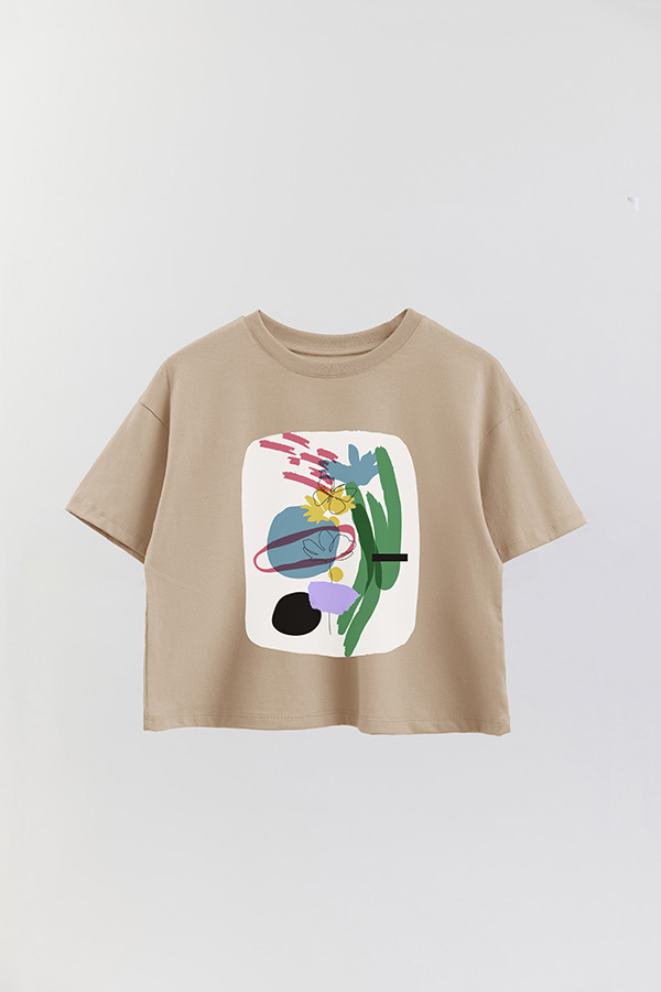 REMERA CROP ESTAMPADA ART 258
