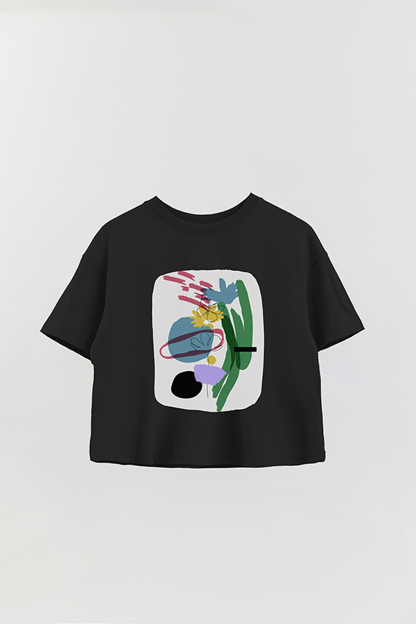 REMERA CROP ESTAMPADA ART 258