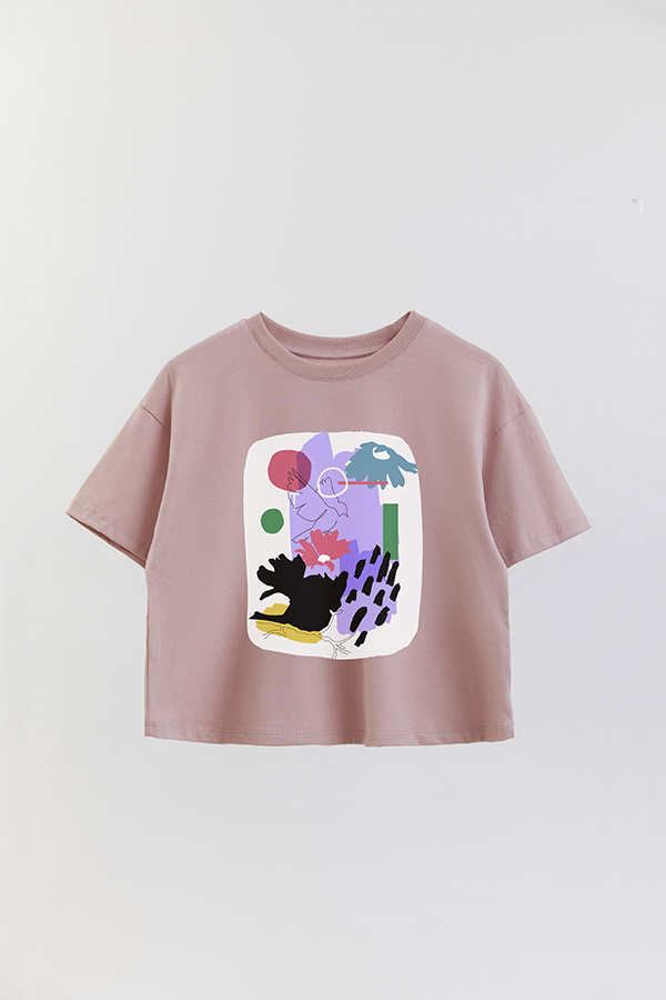 REMERA CROP ESTAMPADA ART 257