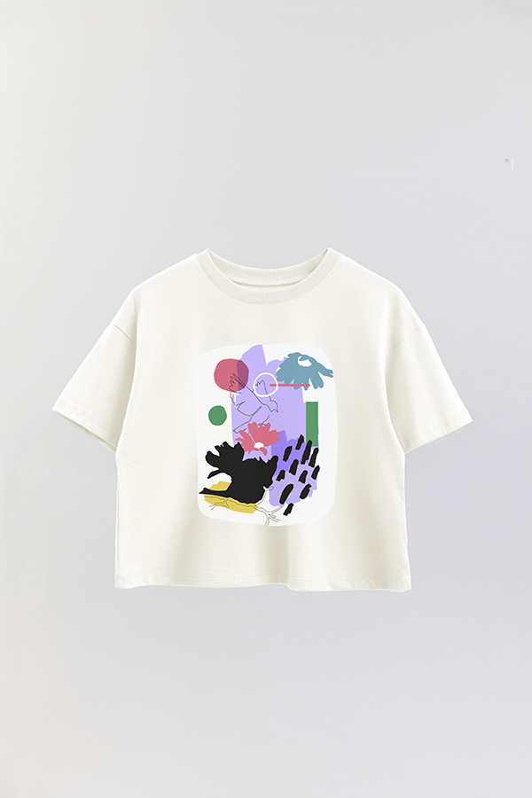 REMERA CROP ESTAMPADA ART 257