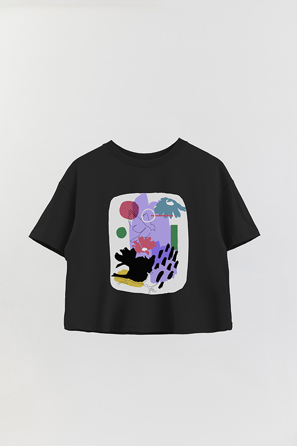 REMERA CROP ESTAMPADA ART 257