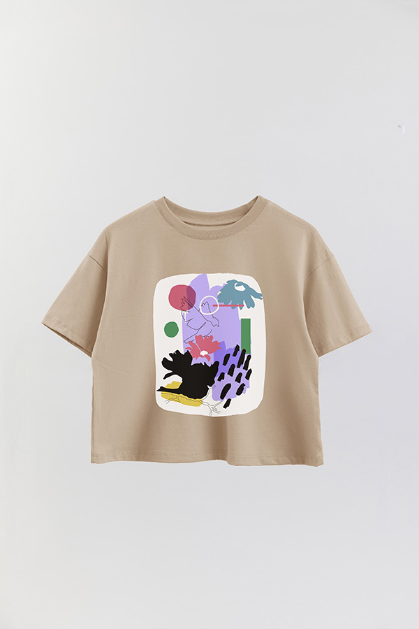 REMERA CROP ESTAMPADA ART 257