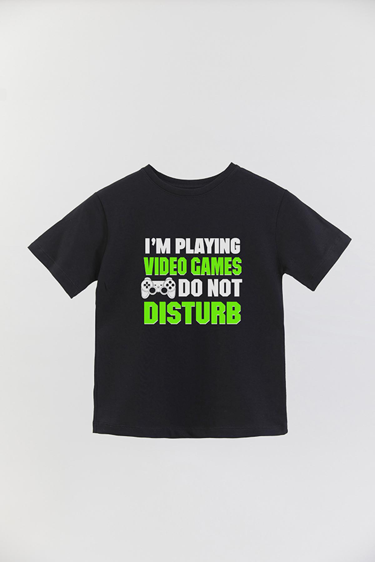 REMERA BASIC BOY GM I'M PLAYING VIDEO GAMES DO NOT DISTURB