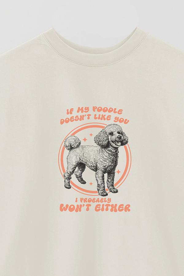 REMERA OVER ESTAMPADA DOG POODLE