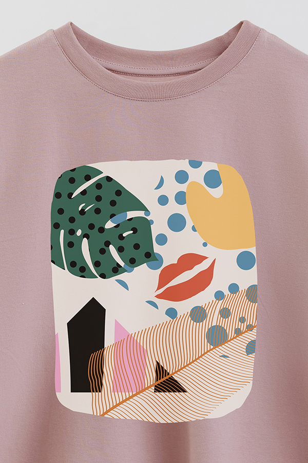 REMERA CROP ESTAMPADA ART 256