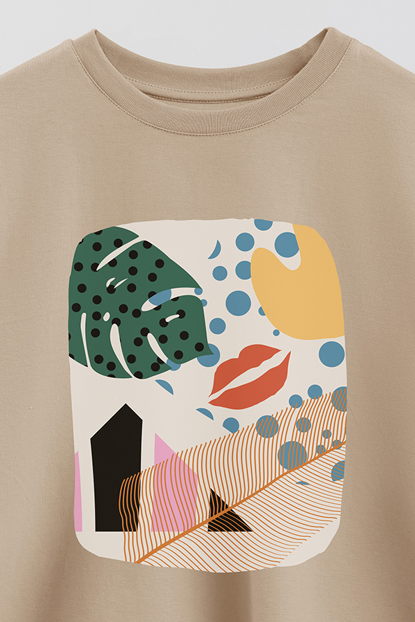 REMERA CROP ESTAMPADA ART 256