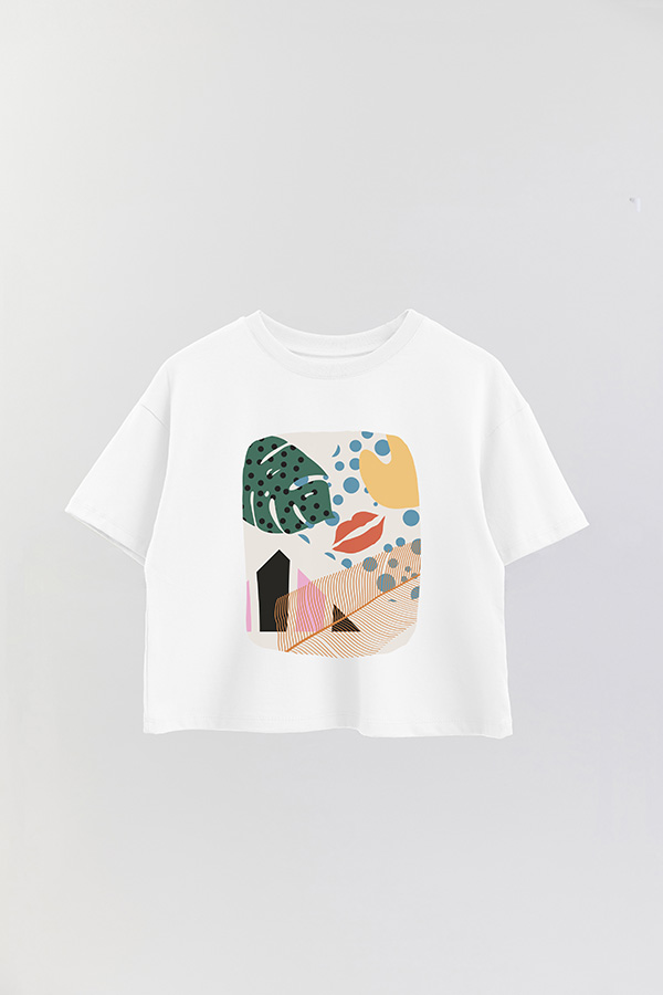 REMERA CROP ESTAMPADA ART 256