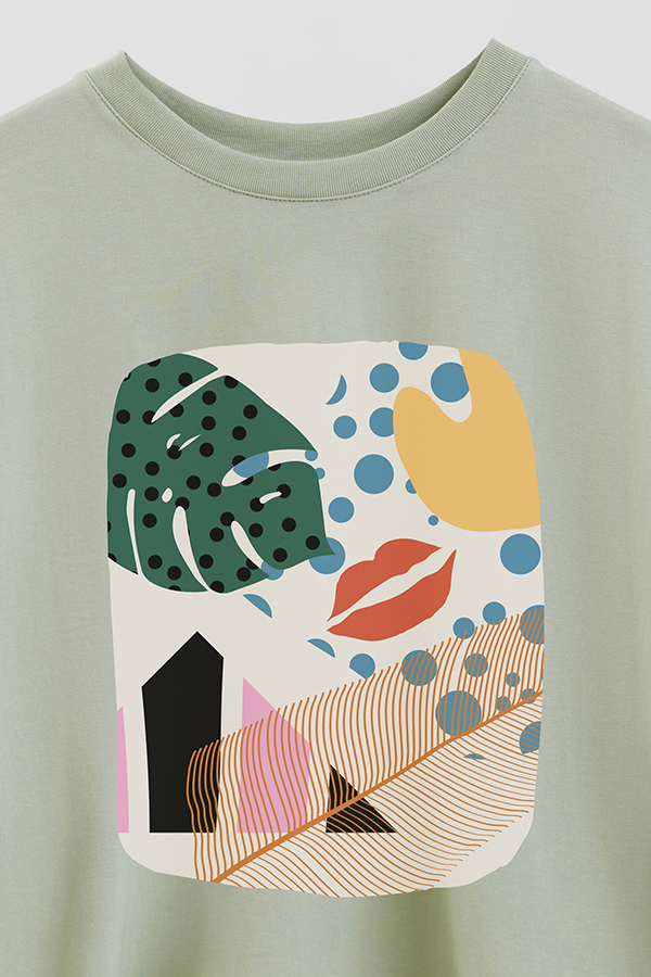 REMERA CROP ESTAMPADA ART 256