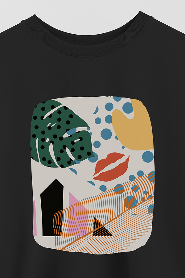 REMERA CROP ESTAMPADA ART 256