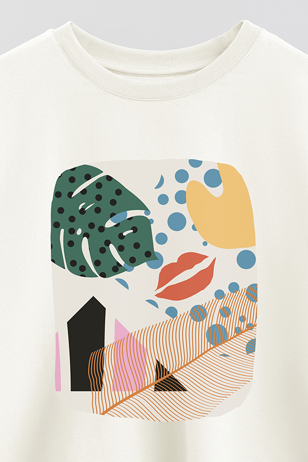 REMERA CROP ESTAMPADA ART 256
