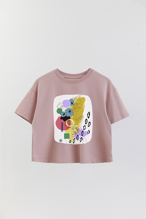 REMERA CROP ESTAMPADA ART 255