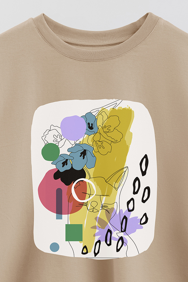 REMERA CROP ESTAMPADA ART 255