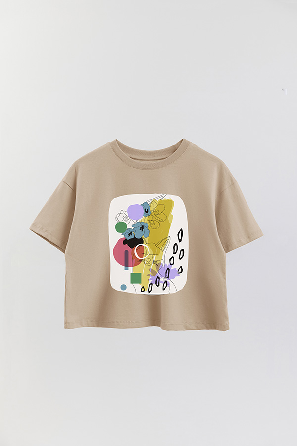 REMERA CROP ESTAMPADA ART 255