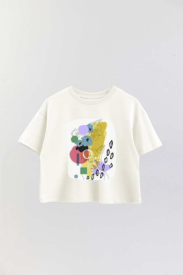 REMERA CROP ESTAMPADA ART 255