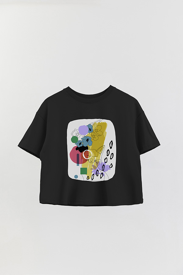 REMERA CROP ESTAMPADA ART 255
