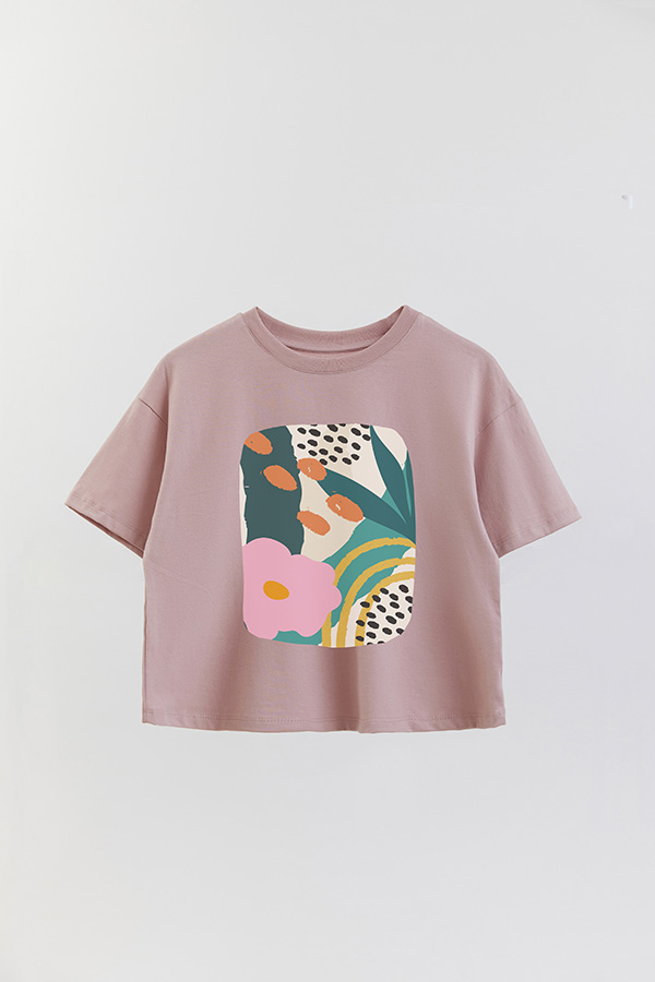 REMERA CROP ESTAMPADA ART 254