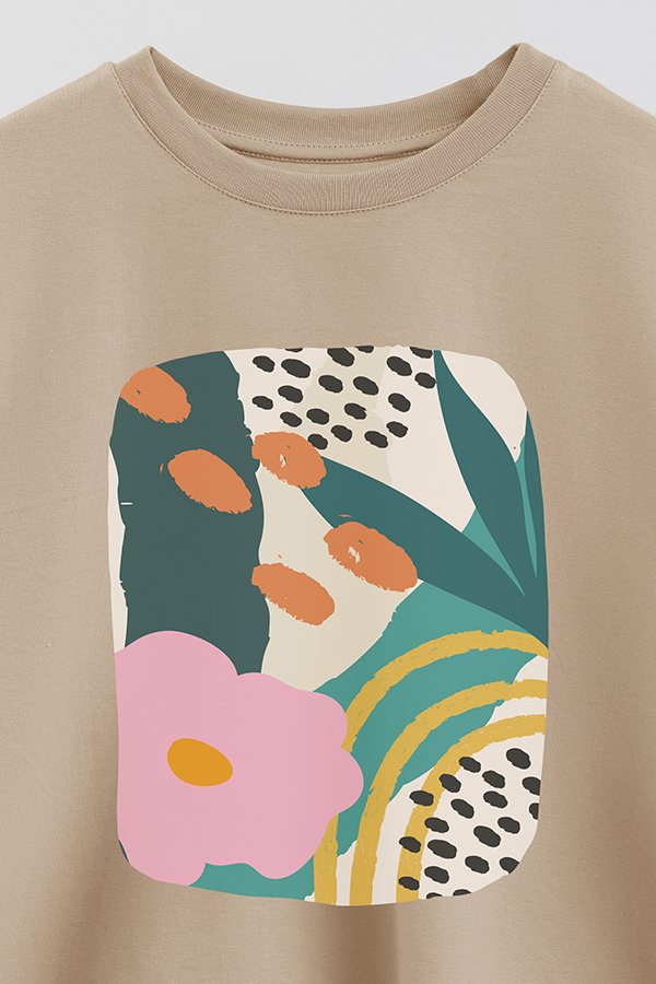 REMERA CROP ESTAMPADA ART 254