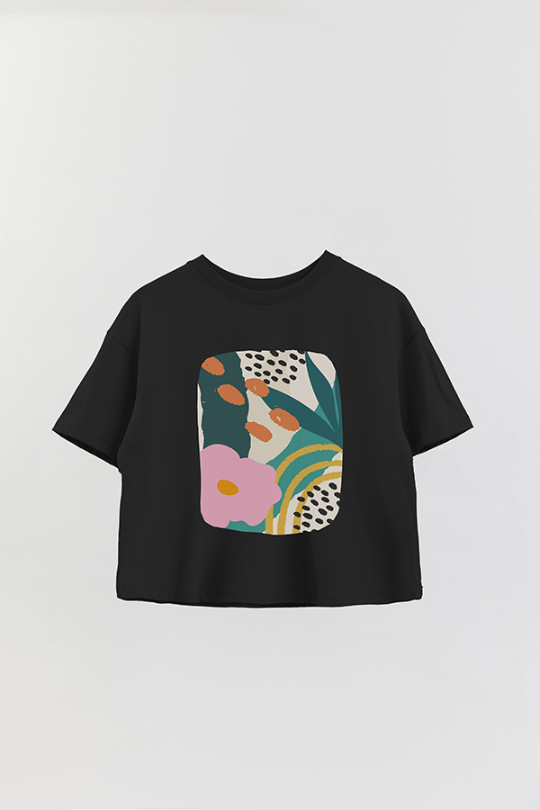 REMERA CROP ESTAMPADA ART 254