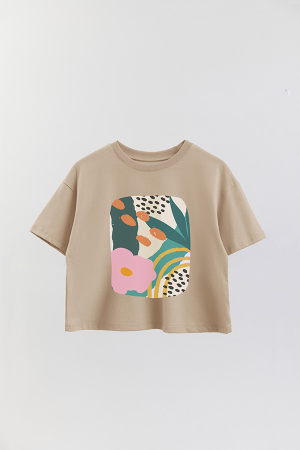 REMERA CROP ESTAMPADA ART 254