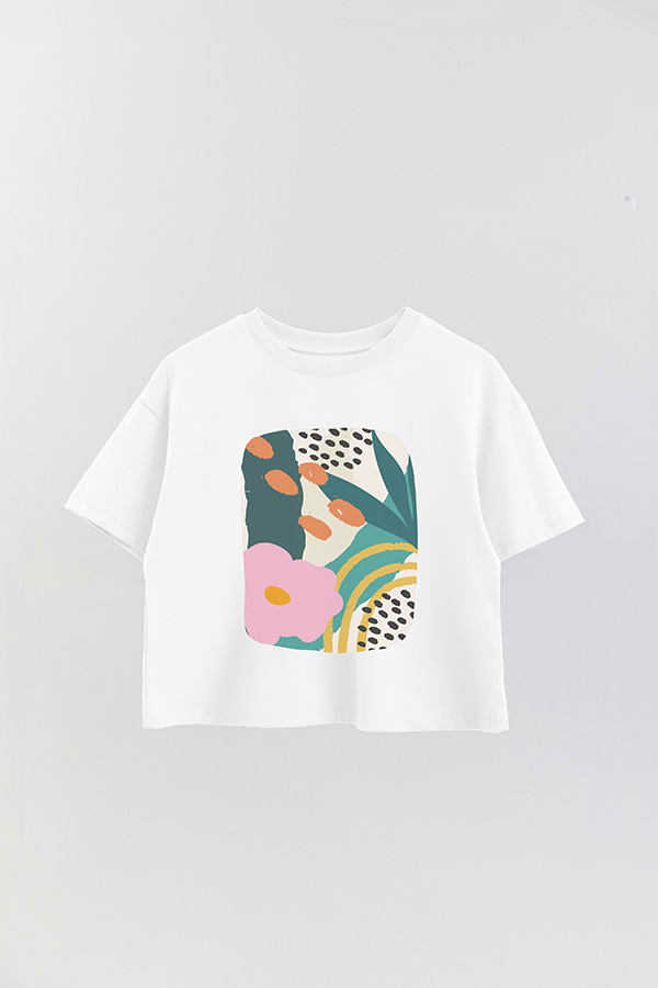 REMERA CROP ESTAMPADA ART 254