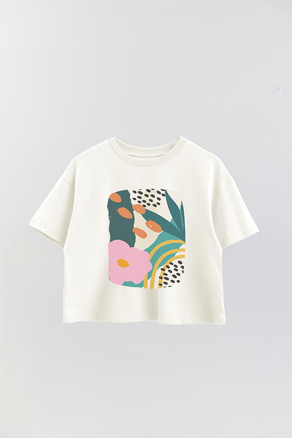 REMERA CROP ESTAMPADA ART 254
