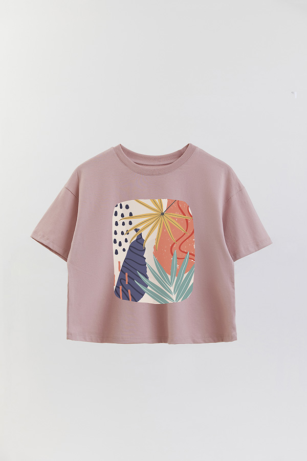 REMERA CROP ESTAMPADA ART 253