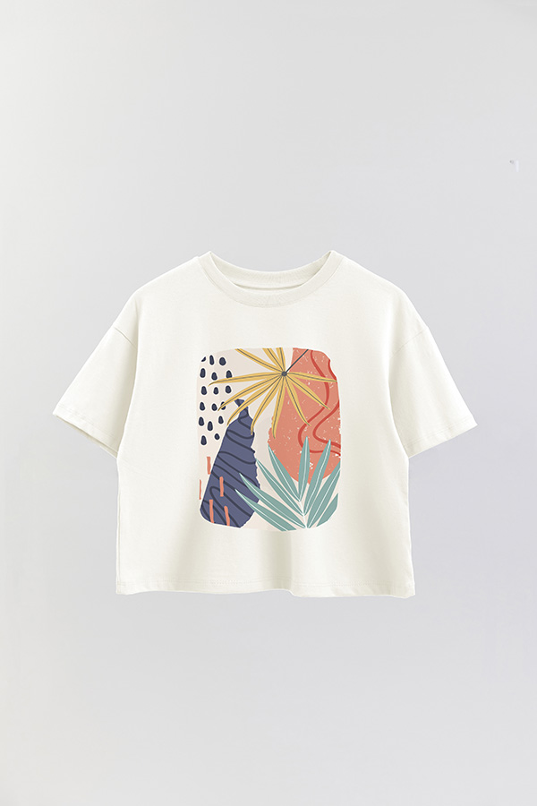 REMERA CROP ESTAMPADA ART 253