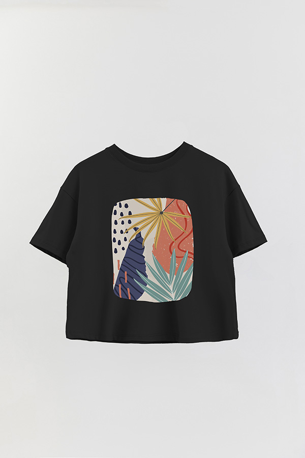 REMERA CROP ESTAMPADA ART 253