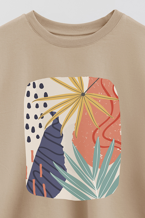 REMERA CROP ESTAMPADA ART 253