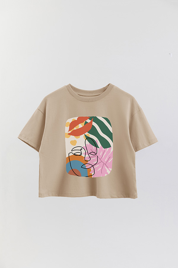 REMERA CROP ESTAMPADA ART 252