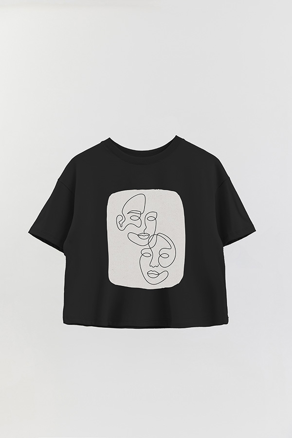 REMERA CROP ESTAMPADA ART 222