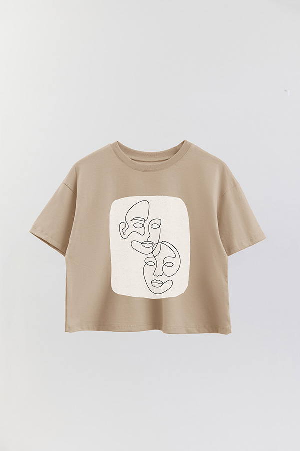 REMERA CROP ESTAMPADA ART 222