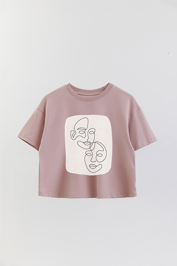 REMERA CROP ESTAMPADA ART 222