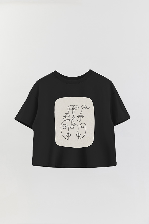 REMERA CROP ESTAMPADA ART 219