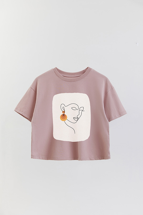 REMERA CROP ESTAMPADA ART 214