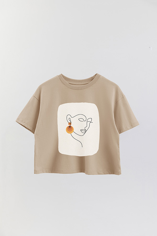 REMERA CROP ESTAMPADA ART 214