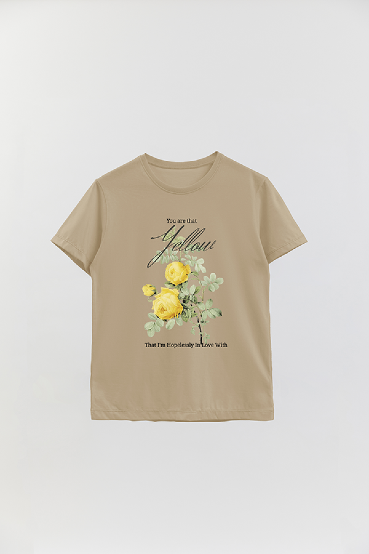 REMERA BASICA ESTAMPADA FLO3 YOU ARE THAT YELLOW