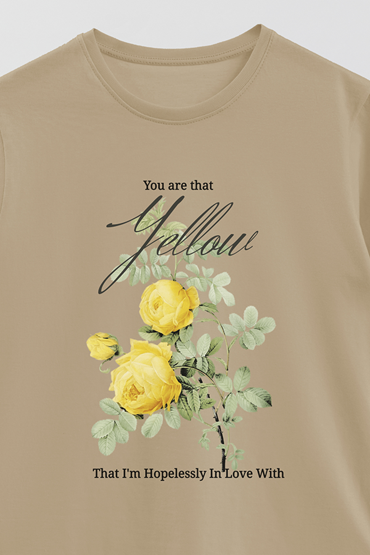 REMERA BASICA ESTAMPADA FLO3 YOU ARE THAT YELLOW