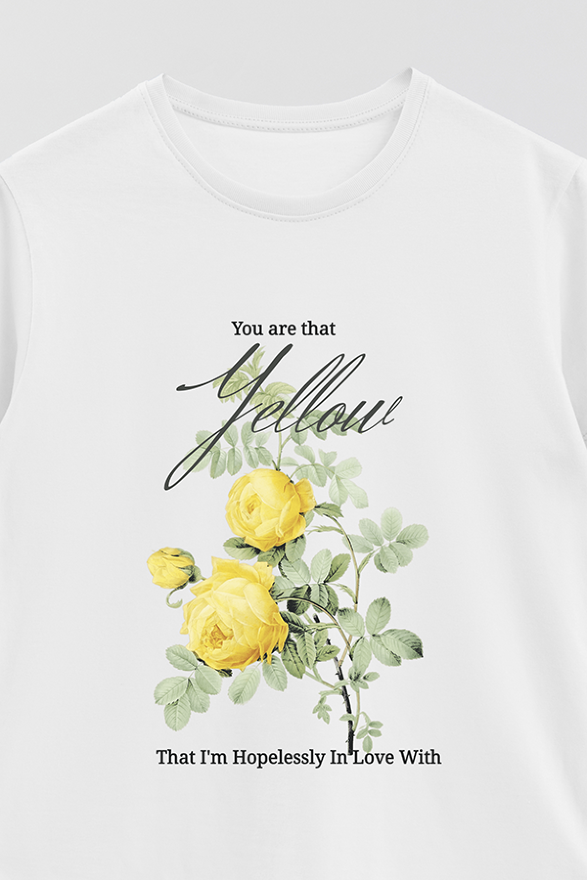 REMERA BASICA ESTAMPADA FLO3 YOU ARE THAT YELLOW