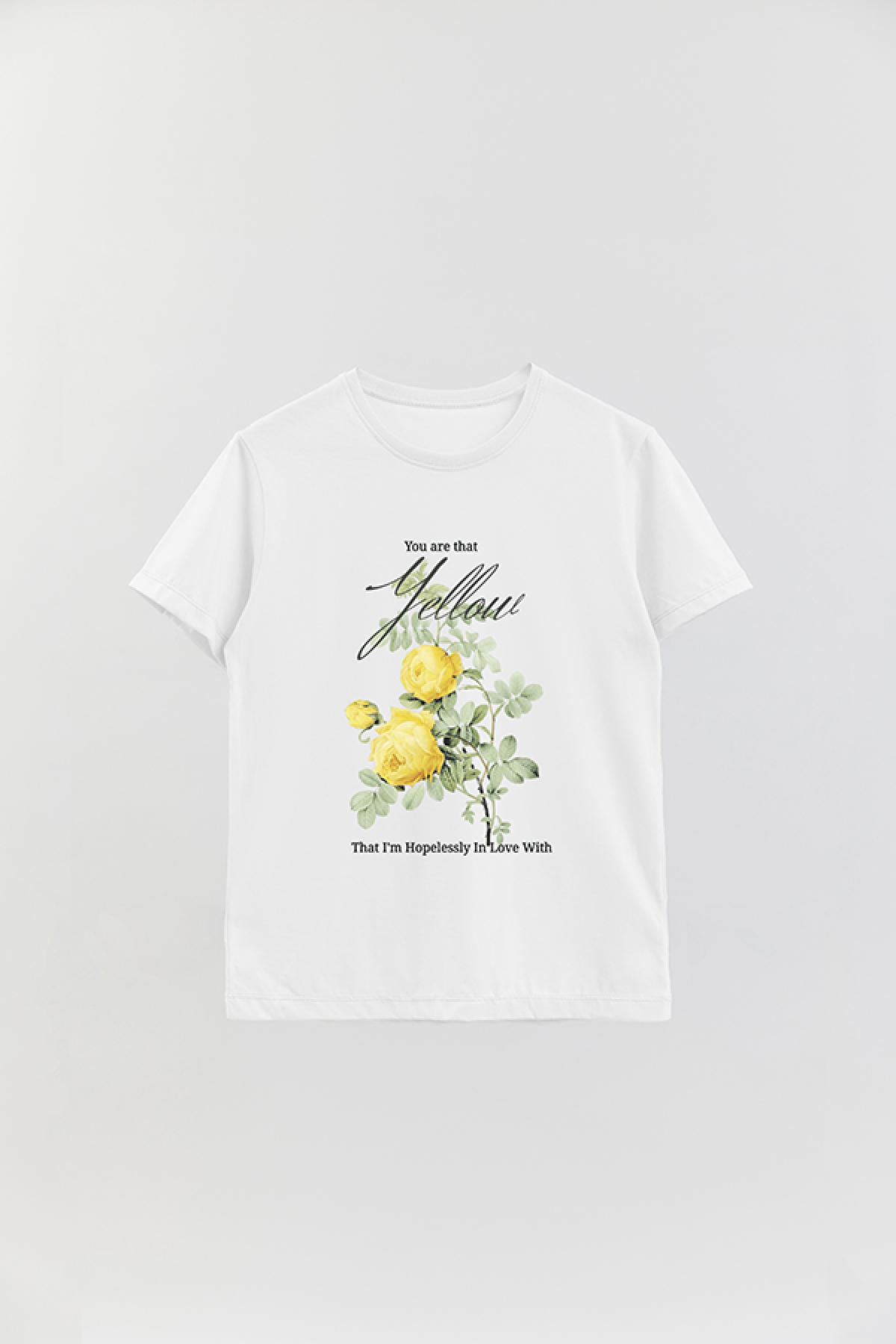 REMERA BASICA ESTAMPADA FLO3 YOU ARE THAT YELLOW
