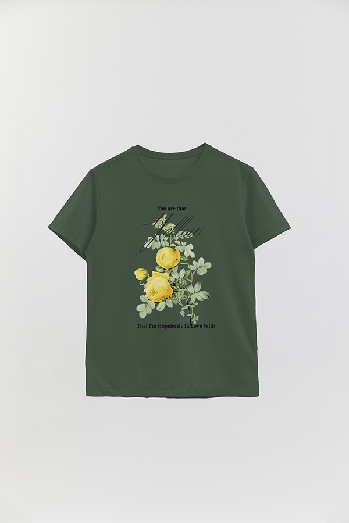 REMERA BASICA ESTAMPADA FLO3 YOU ARE THAT YELLOW