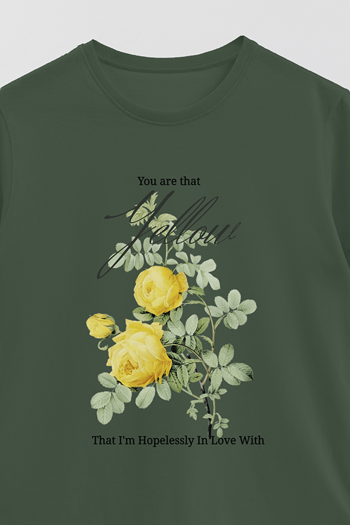 REMERA BASICA ESTAMPADA FLO3 YOU ARE THAT YELLOW