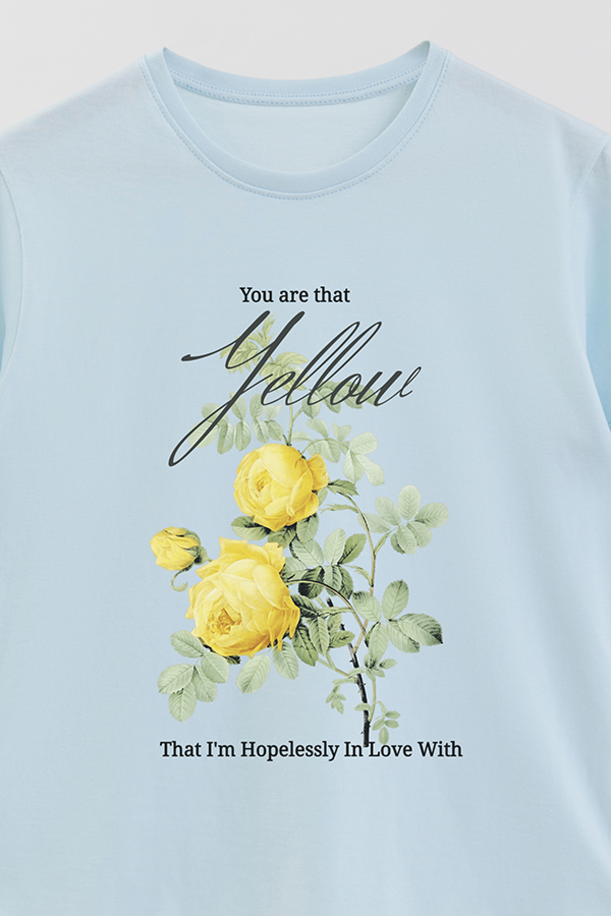 REMERA BASICA ESTAMPADA FLO3 YOU ARE THAT YELLOW