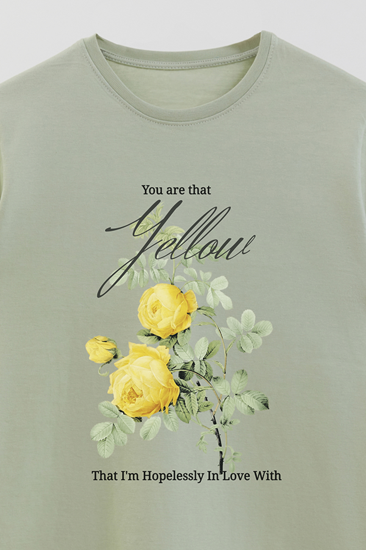 REMERA BASICA ESTAMPADA FLO3 YOU ARE THAT YELLOW