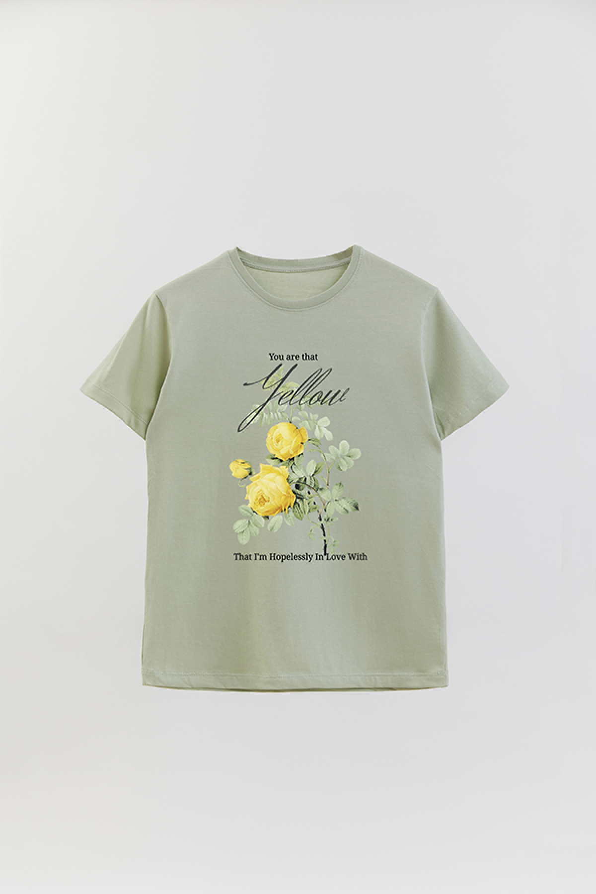 REMERA BASICA ESTAMPADA FLO3 YOU ARE THAT YELLOW