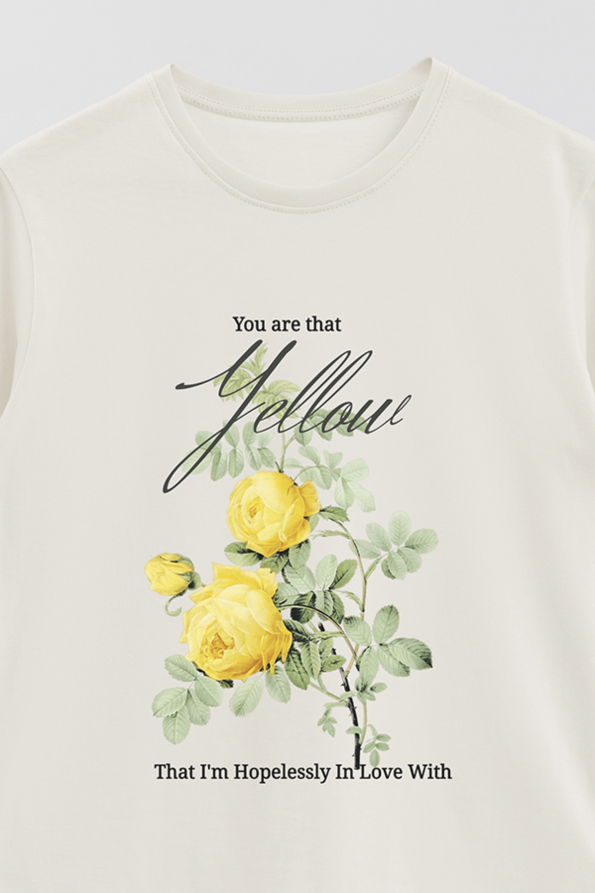 REMERA BASICA ESTAMPADA FLO3 YOU ARE THAT YELLOW