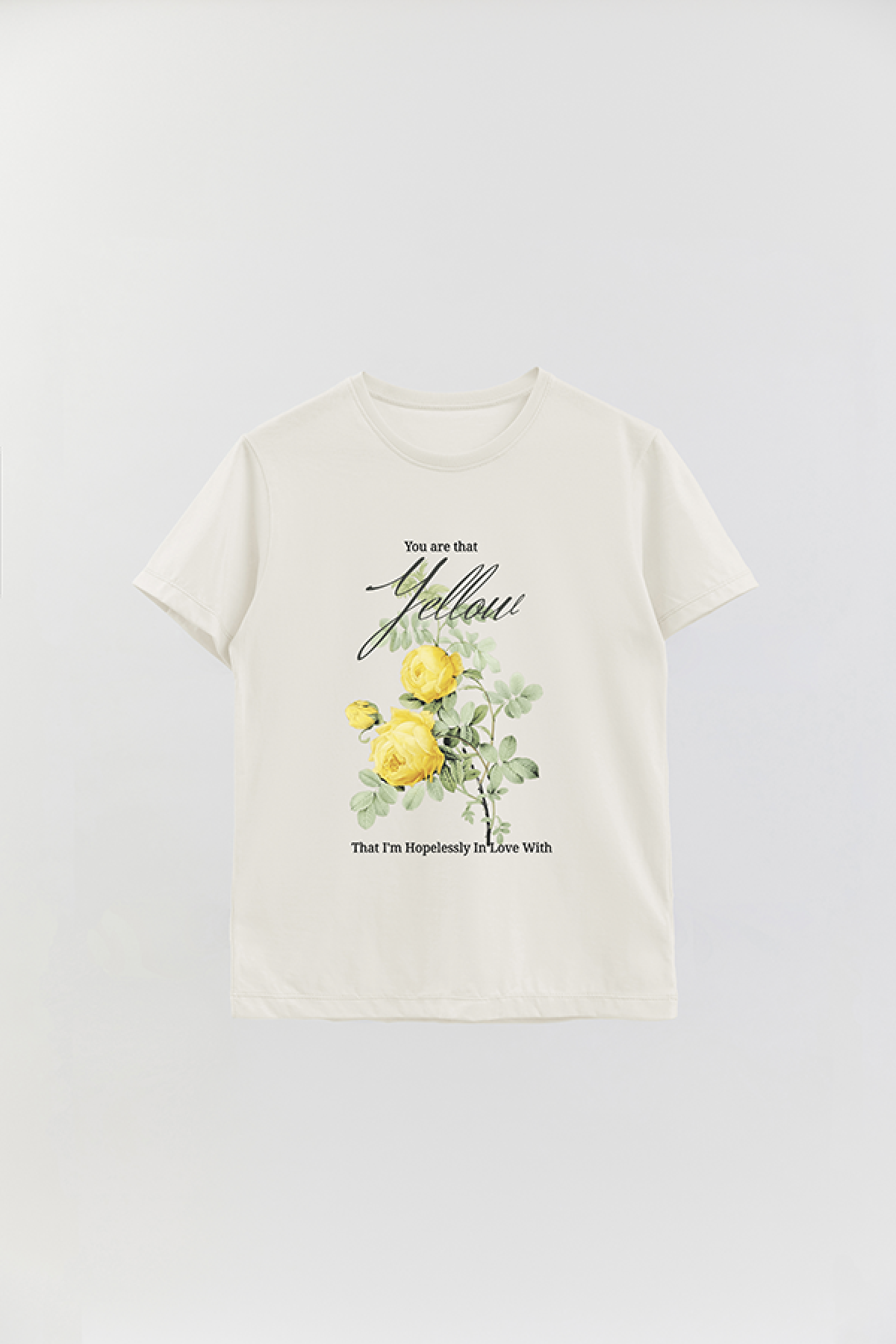 REMERA BASICA ESTAMPADA FLO3 YOU ARE THAT YELLOW