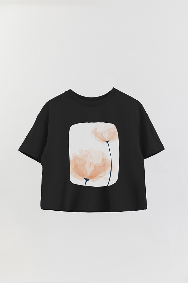 REMERA CROP ESTAMPADA ART 206